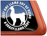 Crazy Llama Lady Window Decal Sticker