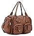 Scarleton Multi Zipper Washed Satchel H1344