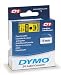 Dymo D-1 0.75 Inches x 23 Feet, Black Print Yellow Tape, 1/Card (45808)