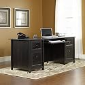 Sauder Edge Water Executive Desk in Estate Black