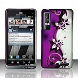 Verizon Motorola Droid 3 Accessory - Blossoming Purple Violet Flower Design ....