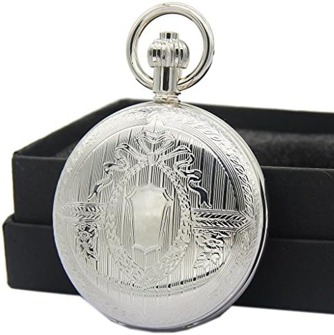 Groupstars Vintage Roman Numerals Tourbillon Mechanical Wind-up Pendant Pocket Watch