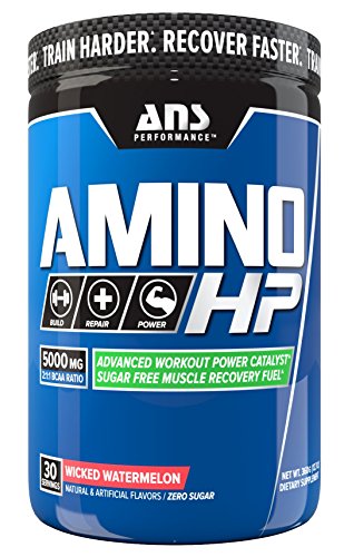 ANS Performance Amino HP, Advanced BCAA Workout Power Catalyst & Sugar Free Muscle Recovery Fuel, Caffeine Free Wicked Watermelon, 360 Gram