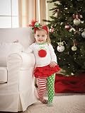 Mud Pie Christmas Holiday Ornament Skirt Set White, Red, Green 12-18 Months Very Cute!!!