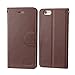 iPhone 6 6s Wallet Case KINGWorld Premium PU Slim Leather Case with Flip Stand Feature with ID Credit Card Slot Holder Pockets Magnetic Closure for Apple iPhone 6 6s (4.7 inch)-Brown