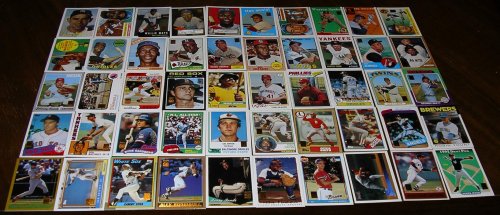 Buy TOPPS 2001 50TH ANNIVERSARY REPRINT CHASE SET 50 CARDS OF PAST PRESENT & FUTURE HALL OF FAMERS by TOPPS