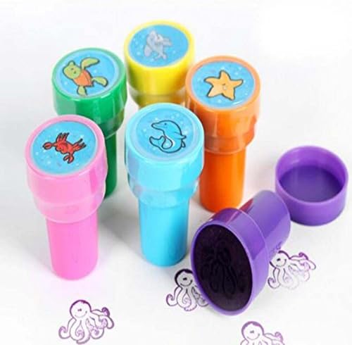 AixEr Sea Animals Pattern Happy Handle Stamp Set-6pcs