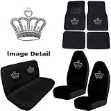 Crown Gem Crystal Studded Rhinestone Bling Car Truck SUV Floor Mats Bucket &... by KAA