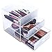 JiBen Clear Acrylic 3 Tiers Makeup and Jewelry Organizer - Silver
