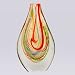 Hand Blown Abstract Swirl Sommerso Art Glass Vase 11