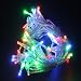 5m Battery Operated Multi Function LED Fairy Lights Multi Coloured Clear Cable