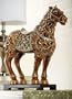 17.5" Elaborate Open Detail Asian War Horse Figurine