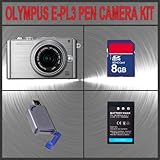 Olympus PEN E-PL3 Digital Camera (Silver) W/14-42mm Lens + Huge Accessories ....