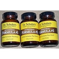 ***** NEW GLASS Bottles ***** Set 0f 3 ~ Dr. Schulze's Intestinal Formula #1 Colon Bowel Cleanse 90 Cap Bottles *****SAVE on 3 Bottles*****