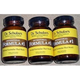 NEW Glass Bottles to Keep Product Fresher Longer!!! 3 ~ Bottles Dr. Schulze Intestinal Formula #1 Colon Bowel Cleanse Laxative Cleanser - 90 Caps Per Bottle