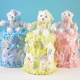 Two Tier Plush Diaper Cake