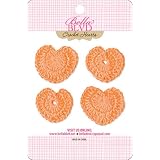 Bella Blvd Orange Crochet Heart Embellishments