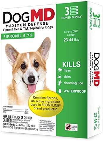 Dog MD Max Defense Flea & Tick Topical for Dogs (23-44 lbs) - 6 Month Supply