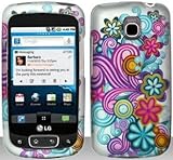 Blue Flower Hard Snap On Case Cover Faceplate Protector for LG Optimus T P5 ....