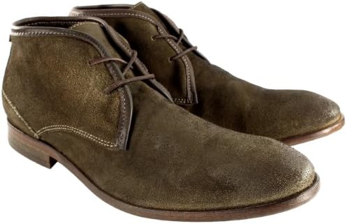 Mens H By Hudson Cruise Suede Lace Up Shoes Smart Ankle Boots - Brown - 10