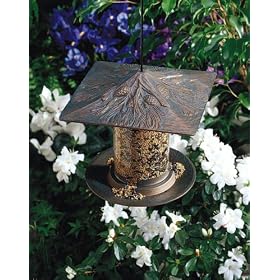 6 Inch Pinecone Tube Feeder, Verdigris by 