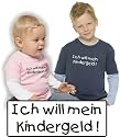 Baby/Kinder Langarmshirt mit Druck ICH WILL MEIN KINDERGELD (046.47)