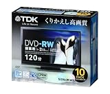 TDK 録画用DVD-RW デジタル放送録画対応(CPRM) 5色カラープリンタブル(ワイド) 1-2倍速 5mmスリムケース 10枚パック DRW120DPWMA10S