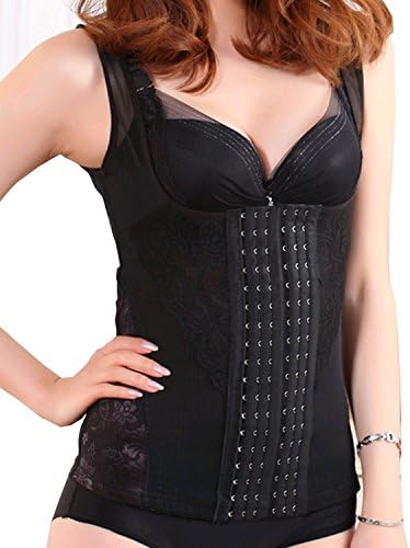 Vikoros Women's Latex Classic Waist Cincher Shapewear Semi Vest bustier top