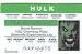 Search : Bruce Banner - Incredible Hulk - Collector Card