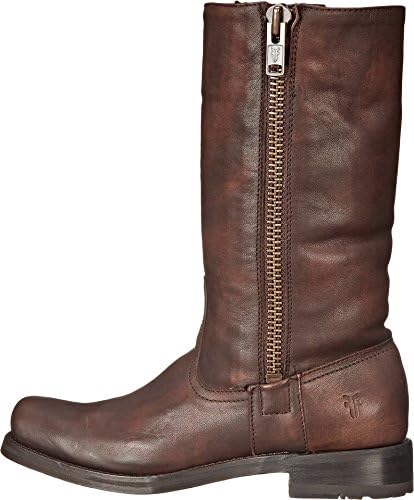 FRYE Women's Heath Outside Zip Combat Boot, Maple, 9 M US