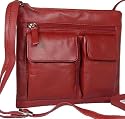 New ladies small red leather Visconti across body messenger bag satchel 18608/A