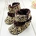 Warm Lovely Soft Sole Baby Girls Bowknot Leopard Snow Fur Boots Crib Shoes