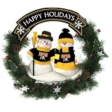 Pittsburgh Pirates Team Snowman Christmas Wreath