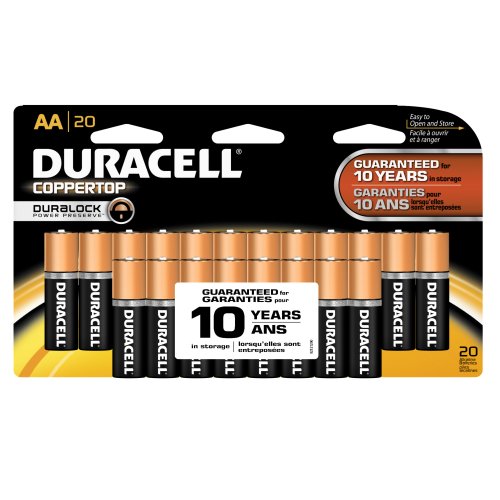 Duracell Coppertop AA Batteries, 20-Count