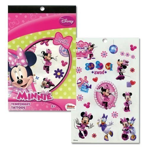 Minnie Mouse Temporary Tattoo Book Party Accessory