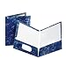 Oxford 51701 Laminated Two-Pocket Portfolios, 100 Sheet Capacity, Blue, 25/Box