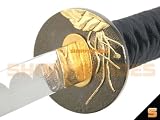 Traditional Japanese Samurai Orchid Katana Sword W/stand