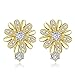 Platinum or Gold Plated Sterling Silver Earrings Cubic Zirconia Stud Earrings Fashion Jewelry