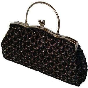 An Exquisite Beaded Evening Bag, Vintage-inspired Cluth W chain, Best Price in the Town