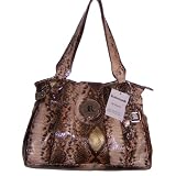 Faux Python Reptile Satchel Handbag