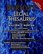 Burton's Legal Thesaurus, 3rd Edition