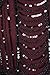 PrettyGuide Women's 1920s Gatsby Sequin Art Deco Fringed Cocktail Flapper Dress S Burgundy