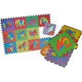 12 tlg. Set Puzzleteppich mit Tieren 1 qm Moosgummi Puzzle Teppich Spielteppch Puzzlematte Tier Hasevon "Kinderland"