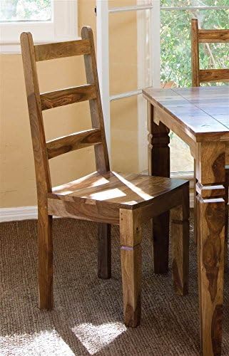 Sierra Wood Ladder Back Side Chairs in Natural Finish - Set of 2