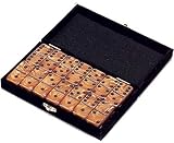 IMAGE OF Domino Double 6 Gold Marbleized Tiles Jumbo Tournament Size