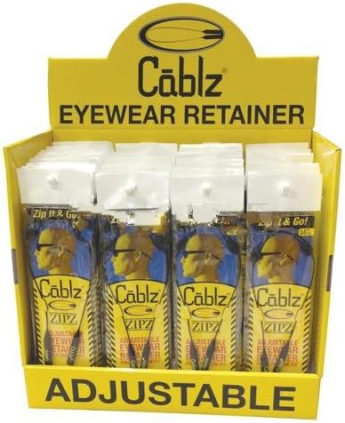 40 Piece Prepacked Cablz Zipz Eyewear Retainers Display