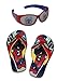 Disney Store Spider-Man Flip Flop Sandals and Sunglasses Set