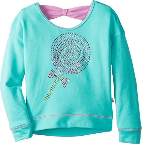 Candy Hearts Kids Girl's Lollipop Bow Back Popover (Big Kids) Cockatoo T-Shirt MD (Big Kids)