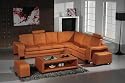 LEDERSOFA LEDER SOFA WOHNLANDSCHAFT "Lavita" TERRACOTTA COUCH ECKSOFA