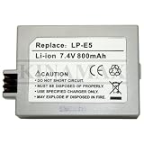 Kinamax LP-E5 / LPE5 Replacement Battery for Canon EOS Digital Rebel XS, Canon EOS Digital Rebel XSi